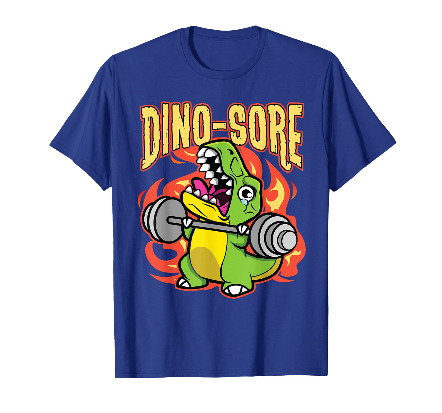 Gym Workout Fitness Dino-sore Cute Dinosaur Lifting Funny T-Shirt