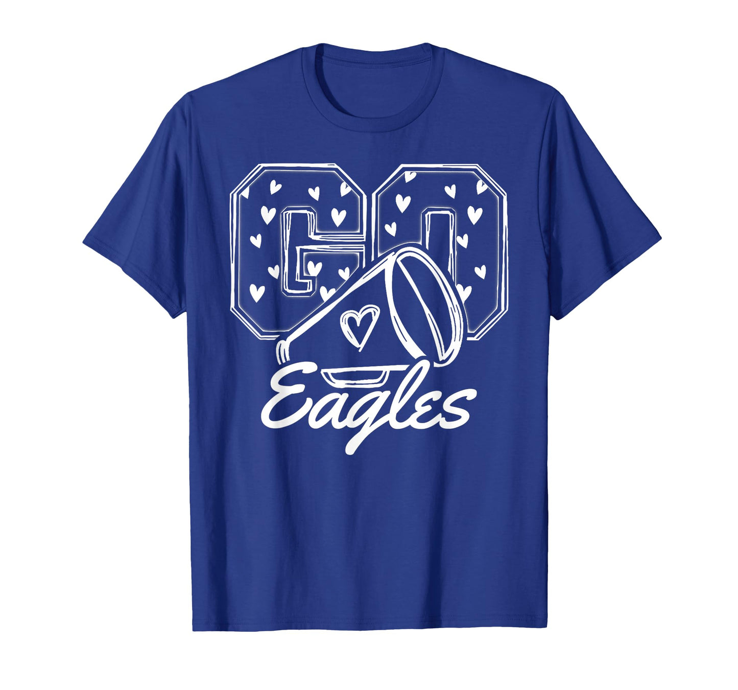 Vintage Eagles High School Go Eagles Pride Heart T-Shirt