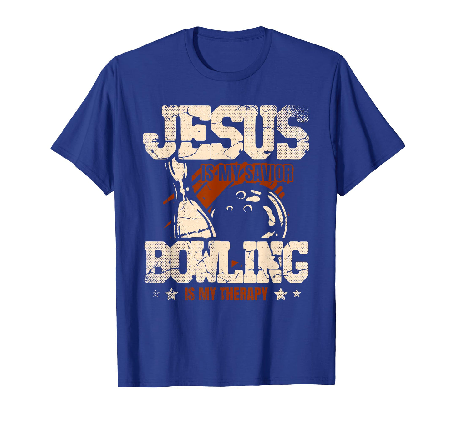 Jesus Is My Savior Bowling Is My Therapy bowler Bowling T-Shirt