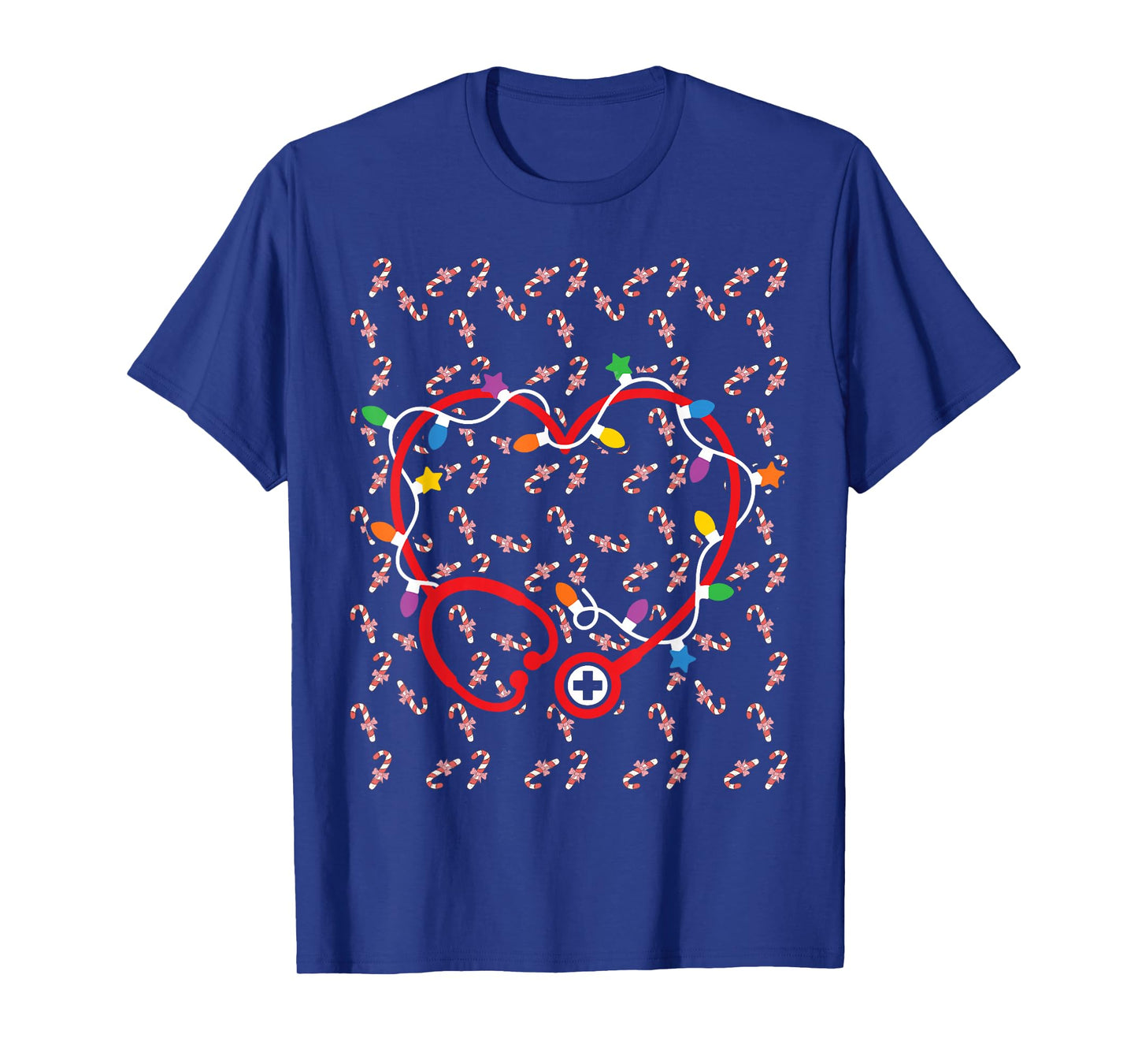 Christmas Stethoscope Nurse Xmas Nursing Scrub Women Men T-Shirt