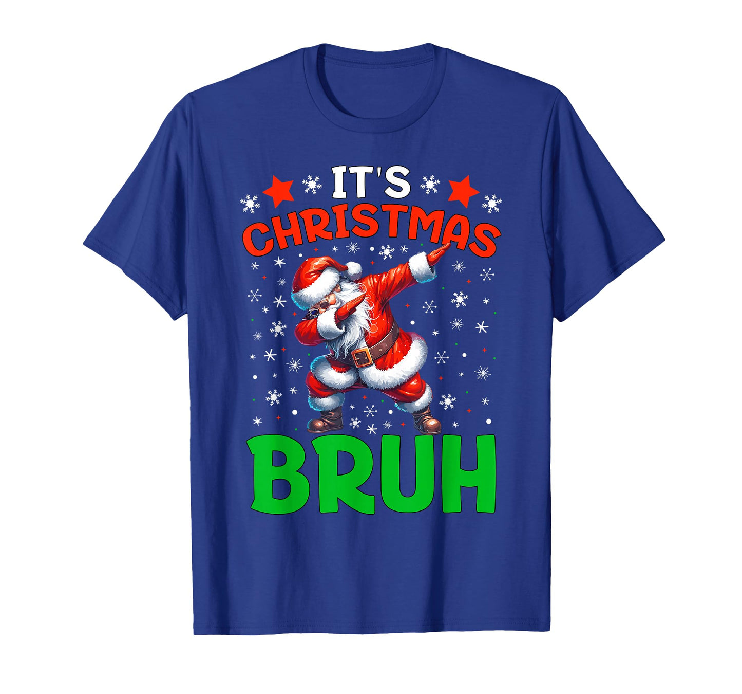 Funny Bruh Christmas Boys Kids Dabbing Santa Claus Xmas T-Shirt