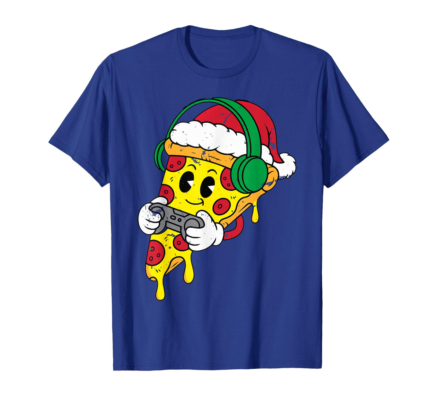 Christmas Gamer Pizza Video Gaming Men Boys Kids Teen Youth T-Shirt