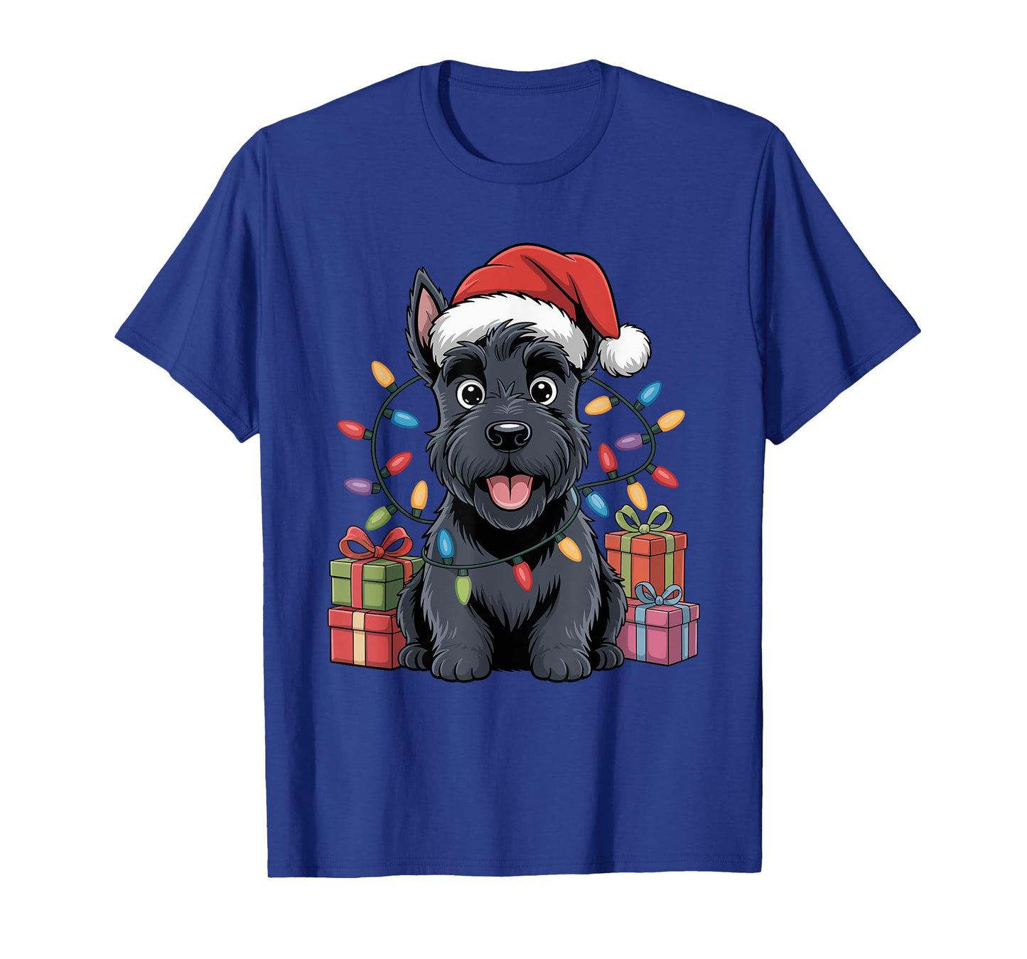 Cute Scottish Terrier Christmas Funny Dog Lover Holiday T-Shirt