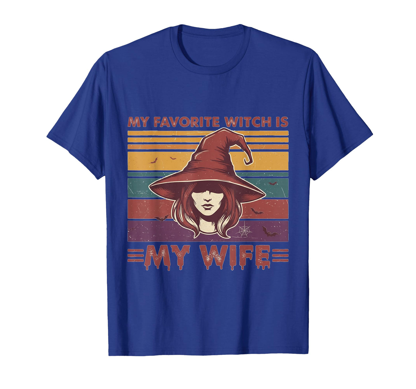 Vintage Retro Funny Halloween My Favorite Witch is My Wife T-Shirt
