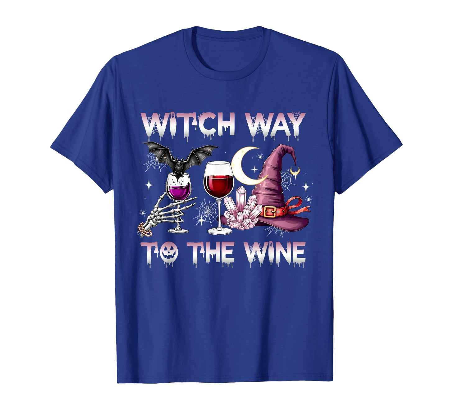 Witch Way to The Wine Funny Halloween Wine Lover T-Shirt