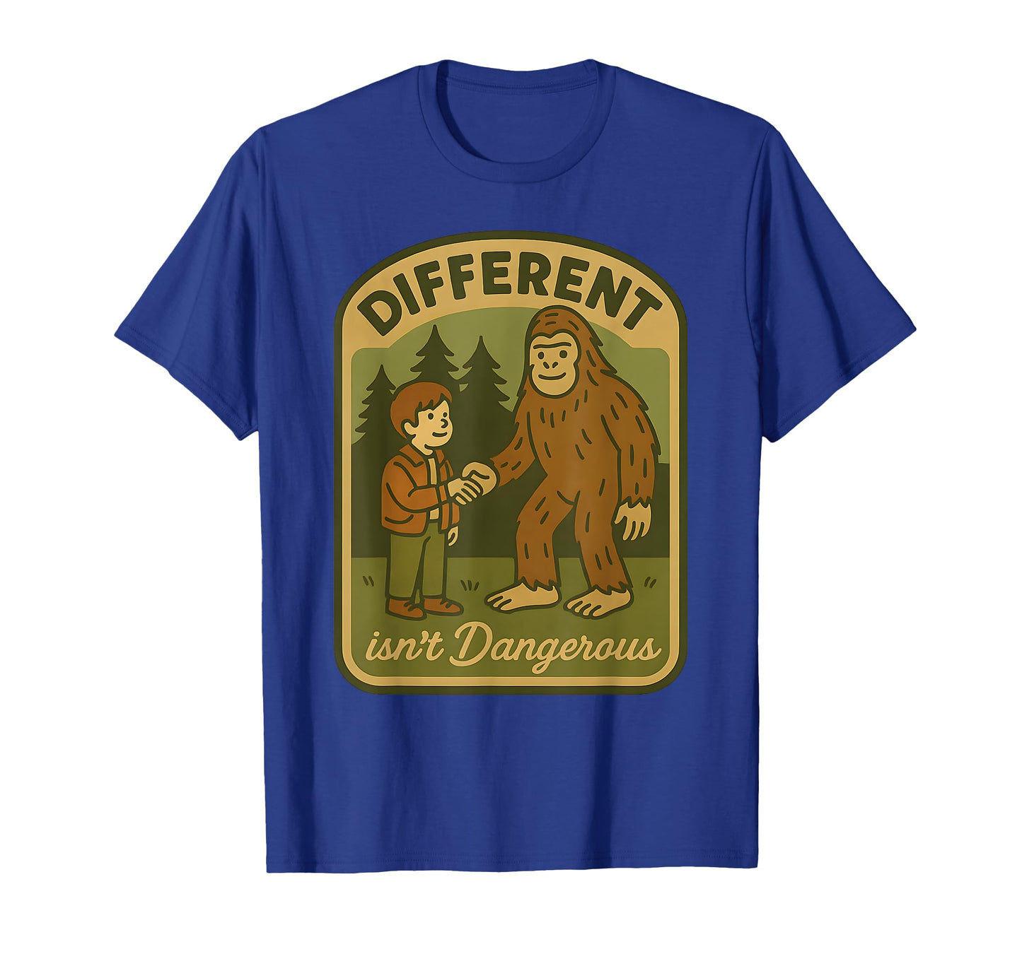 Vintage Bigfoot Kindness Inclusive Sasquatch Diversity Retro T-Shirt