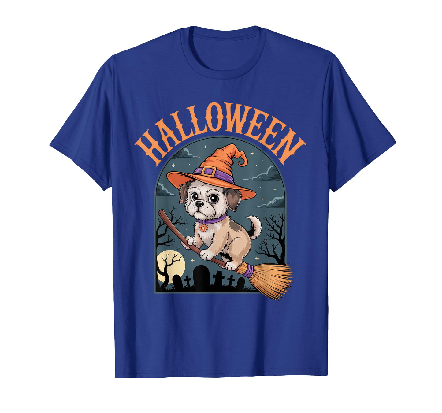 Halloween Dog Lovers Witchy Canine Fun Autumn Celebration T-Shirt