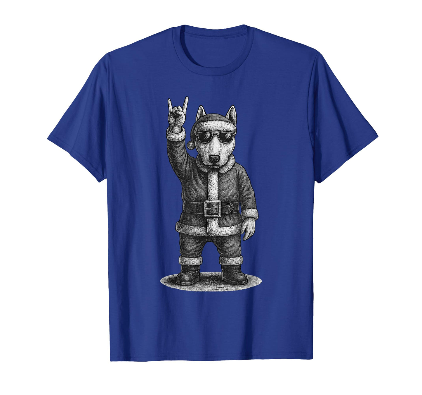 English Bull Terrier Rock Music Christmas Dog Lover T-Shirt