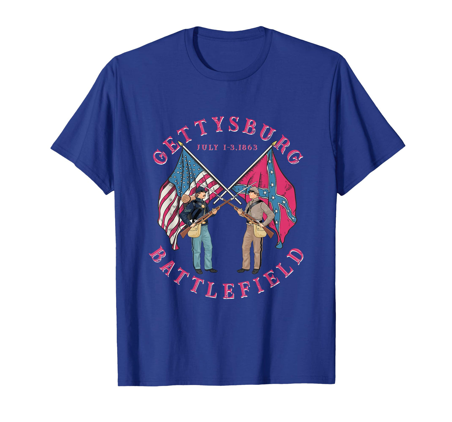 Vintage Gettysburg Battlefield American History T-Shirt