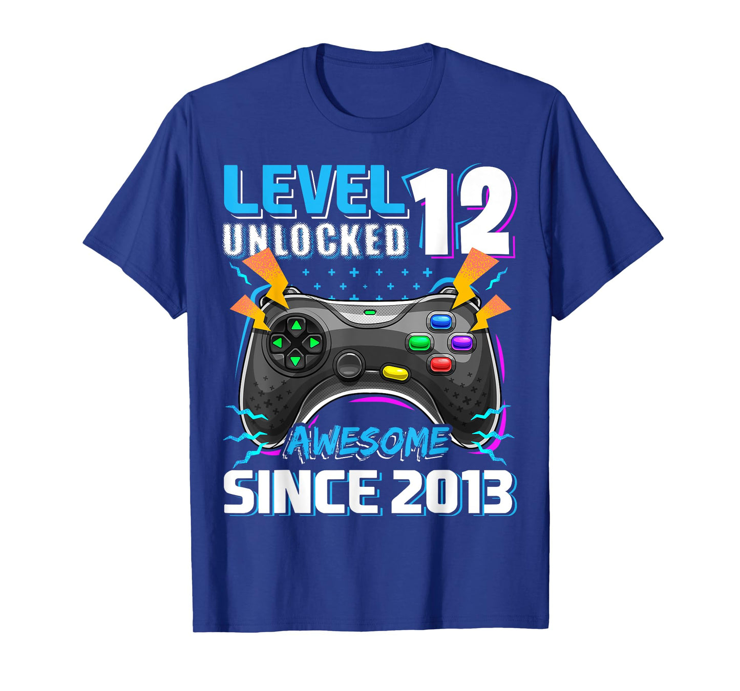 12th Birthday Boy Level 12 Gamer 12 Year Video Game Party T-Shirt