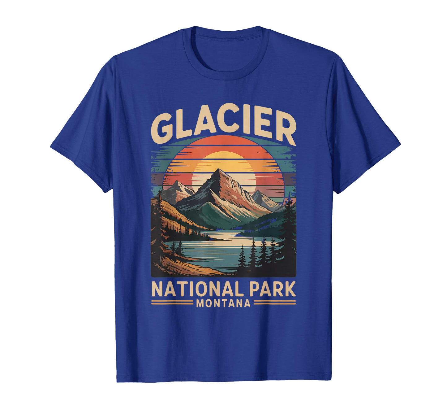 Glacier National Park Bear Vintage Montana Hiking Camping T-Shirt