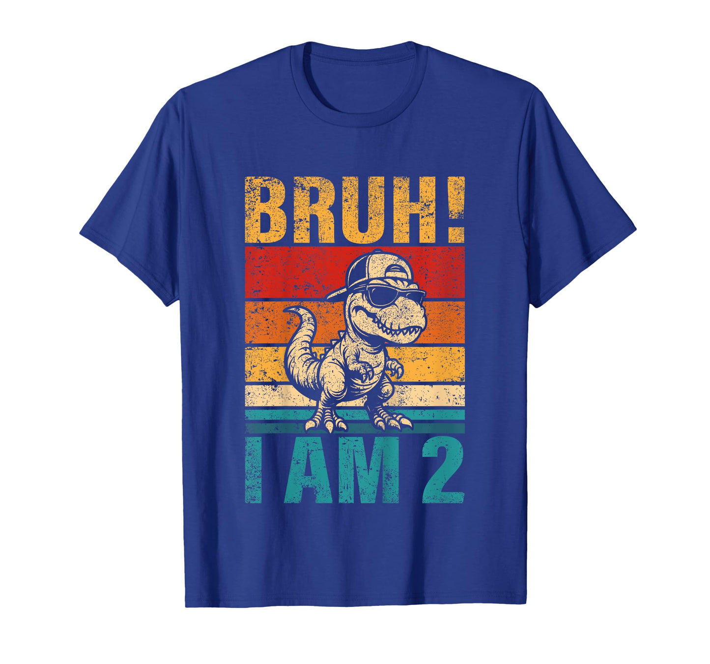 Kids 2 Year Old Birthday Boy Dinosaur Bruh It's My 2nd Birthday T-Shirt