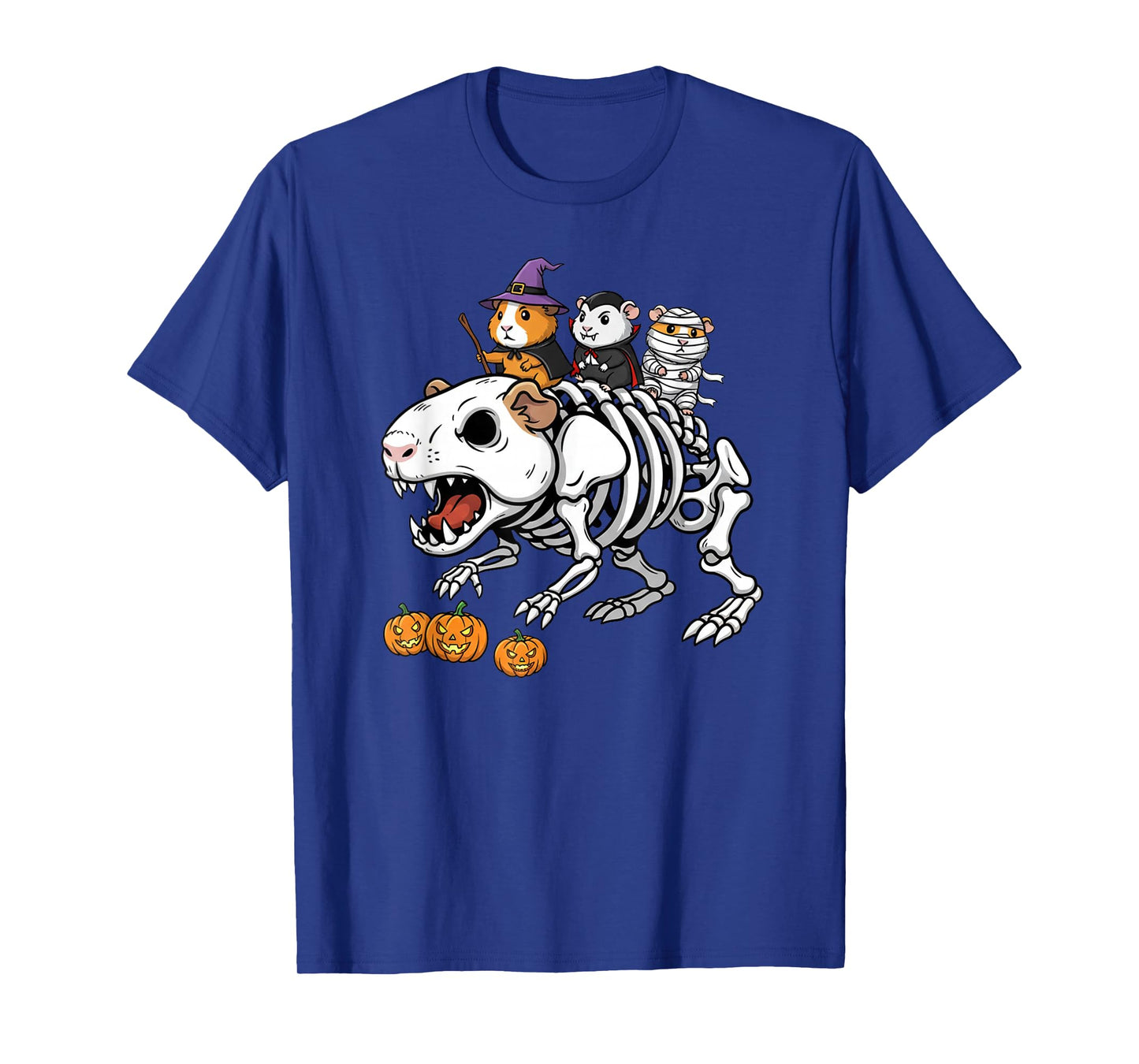 Guinea Pig Skeleton Mummy Witch Halloween Kids Mens Womens T-Shirt