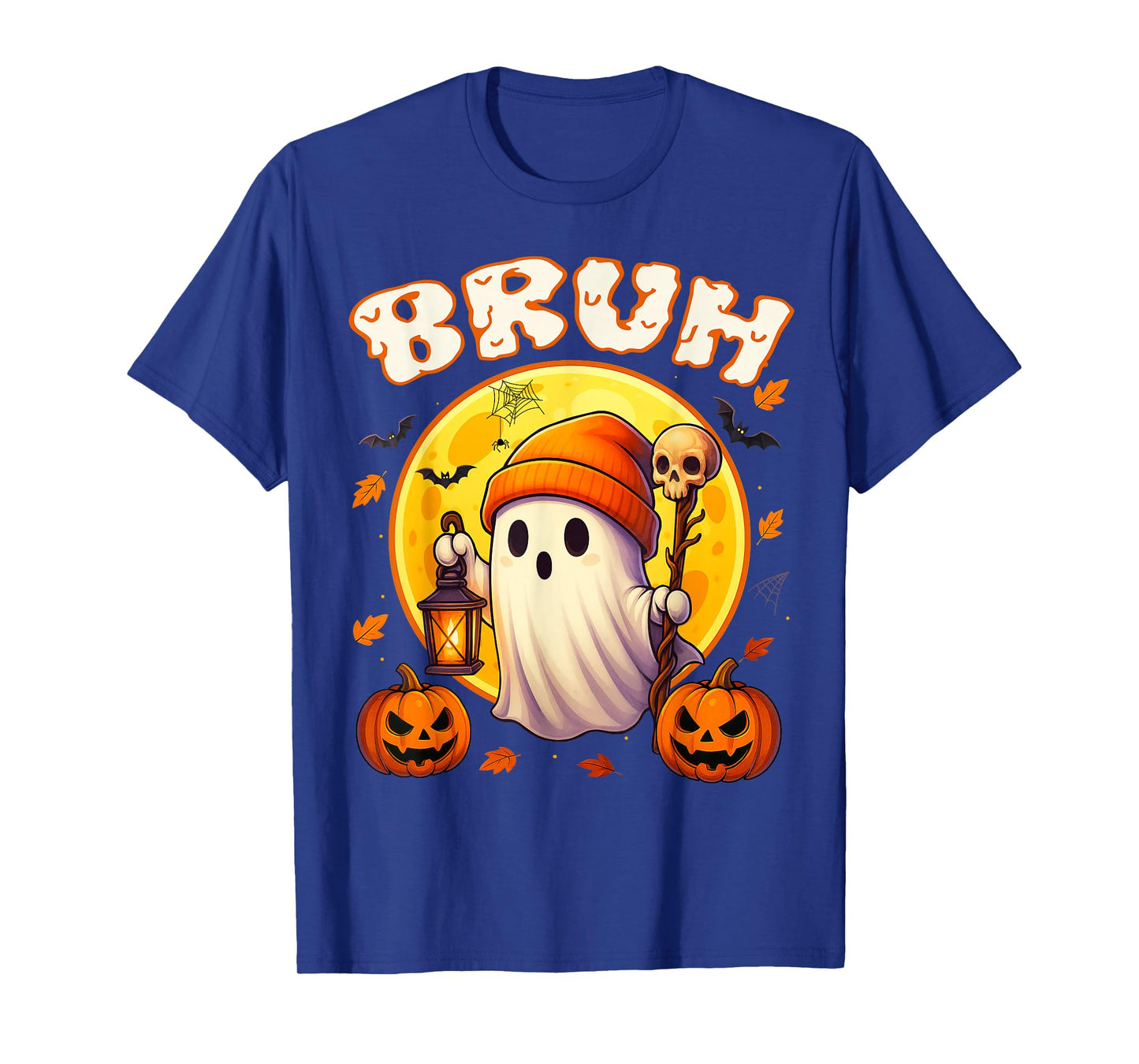 Bruh Ghost Halloween Cute Ghost Trick Or Treat Candy Kids T-Shirt