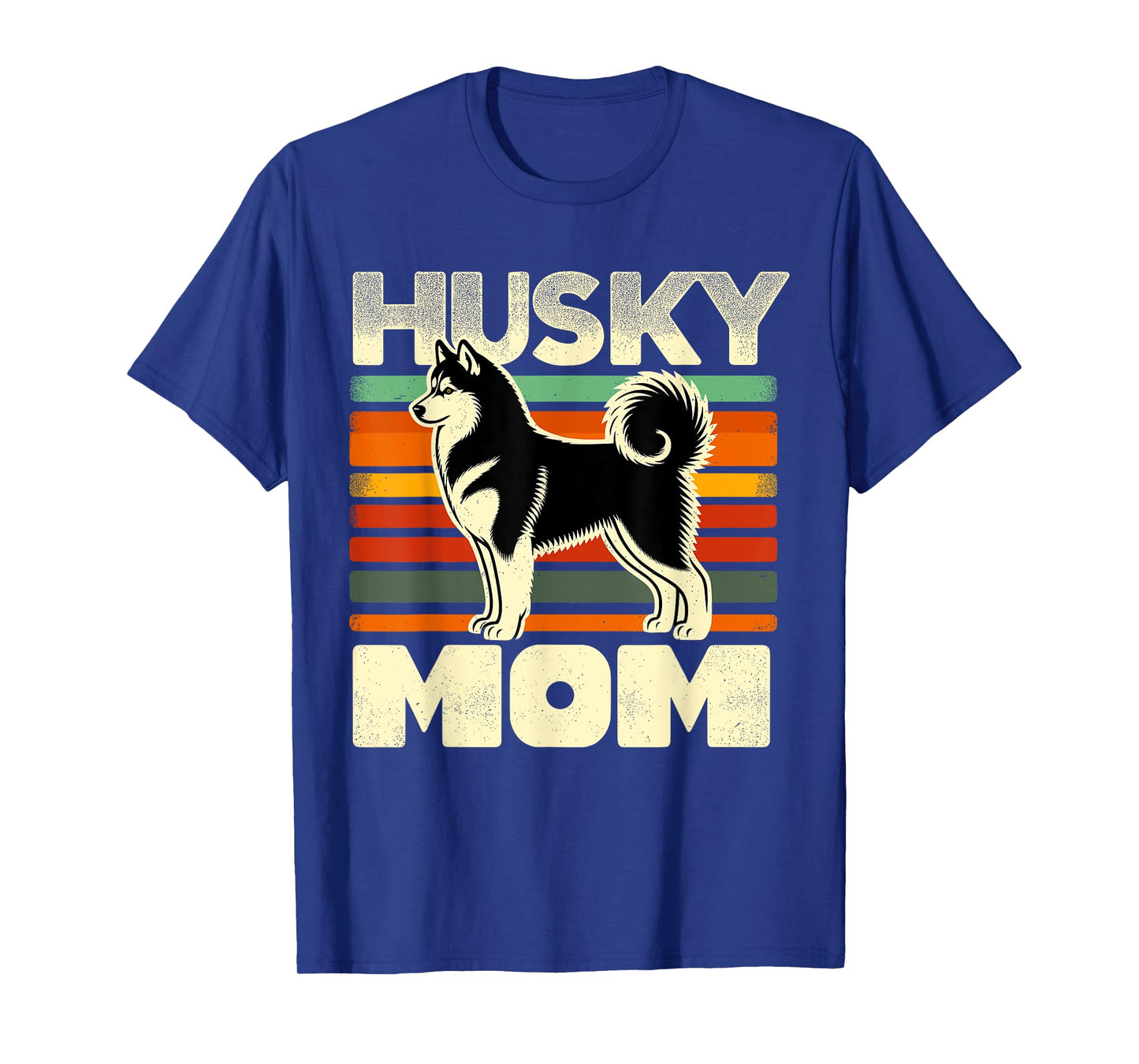 Retro Husky Mom Dog Mother Pet Siberian Huskies Mama T-Shirt