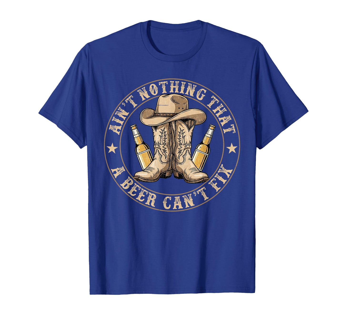 Ain’t Nothing That a Beer Can’t Fix Country Beer Funny Retro T-Shirt