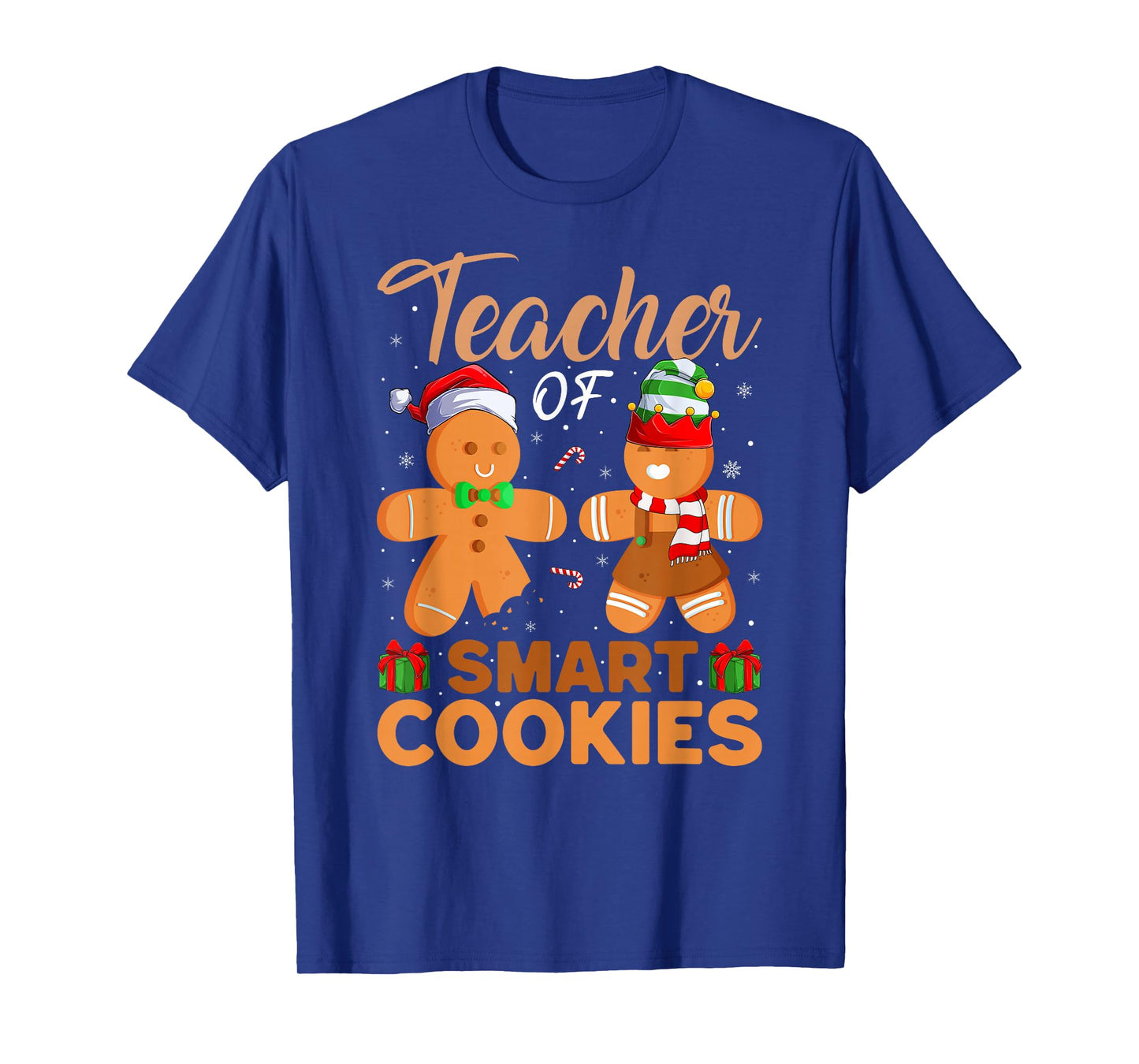 Teacher of Smart Cookies Funny Gingerbread Christmas Pajamas T-Shirt
