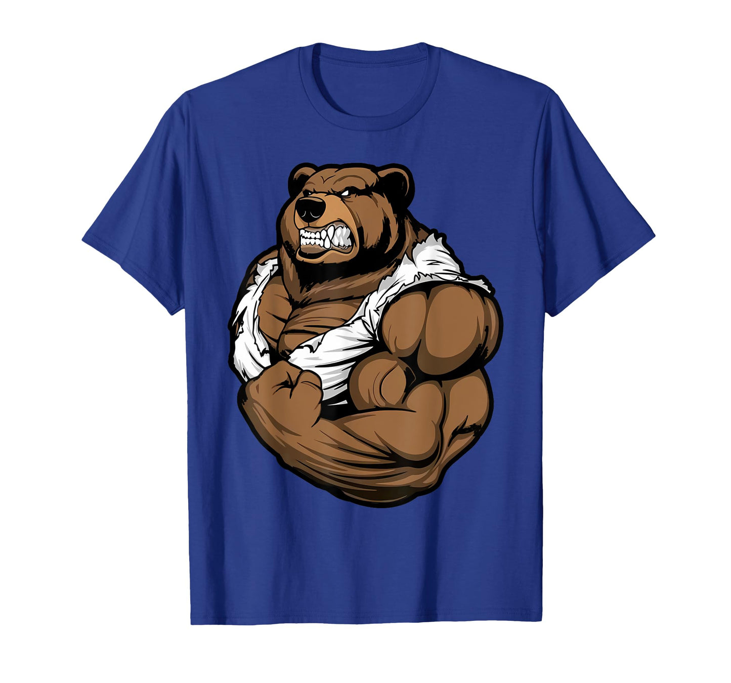 Bear Bodybuilder Muscular Body Gym Fitness Weightlifting T-Shirt