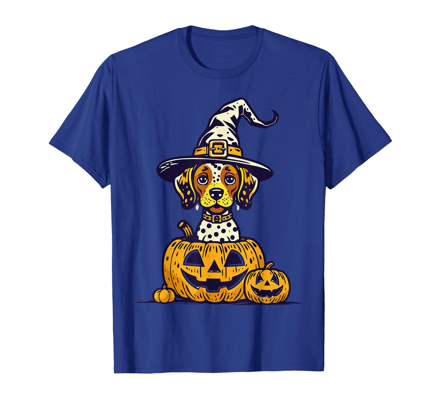 Halloween Shorthaired Pointer Dog in Pumpkins Spooky Vibes T-Shirt