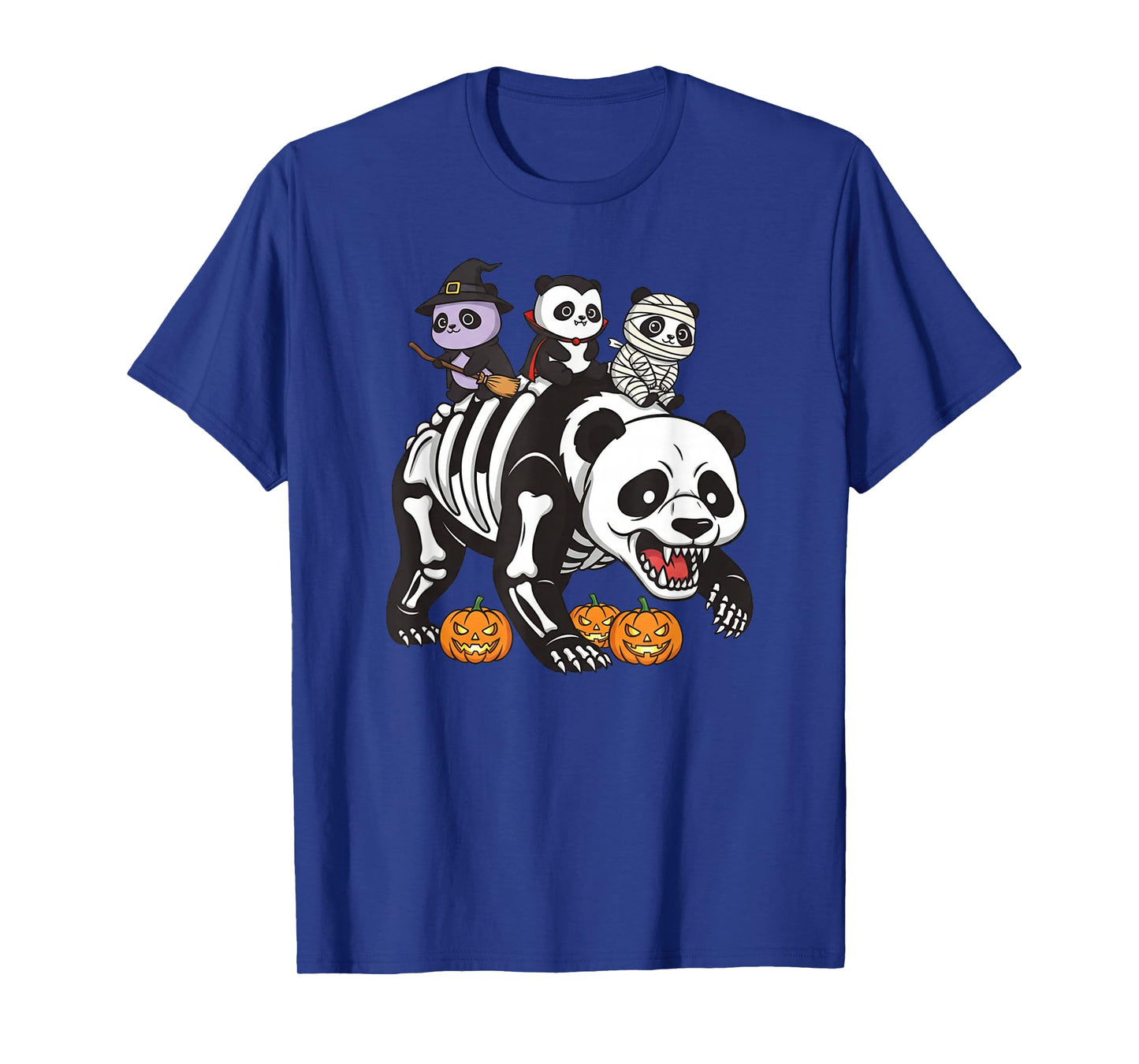 Funny Panda Skeleton Mummy Witch Halloween Kids Mens Womens T-Shirt