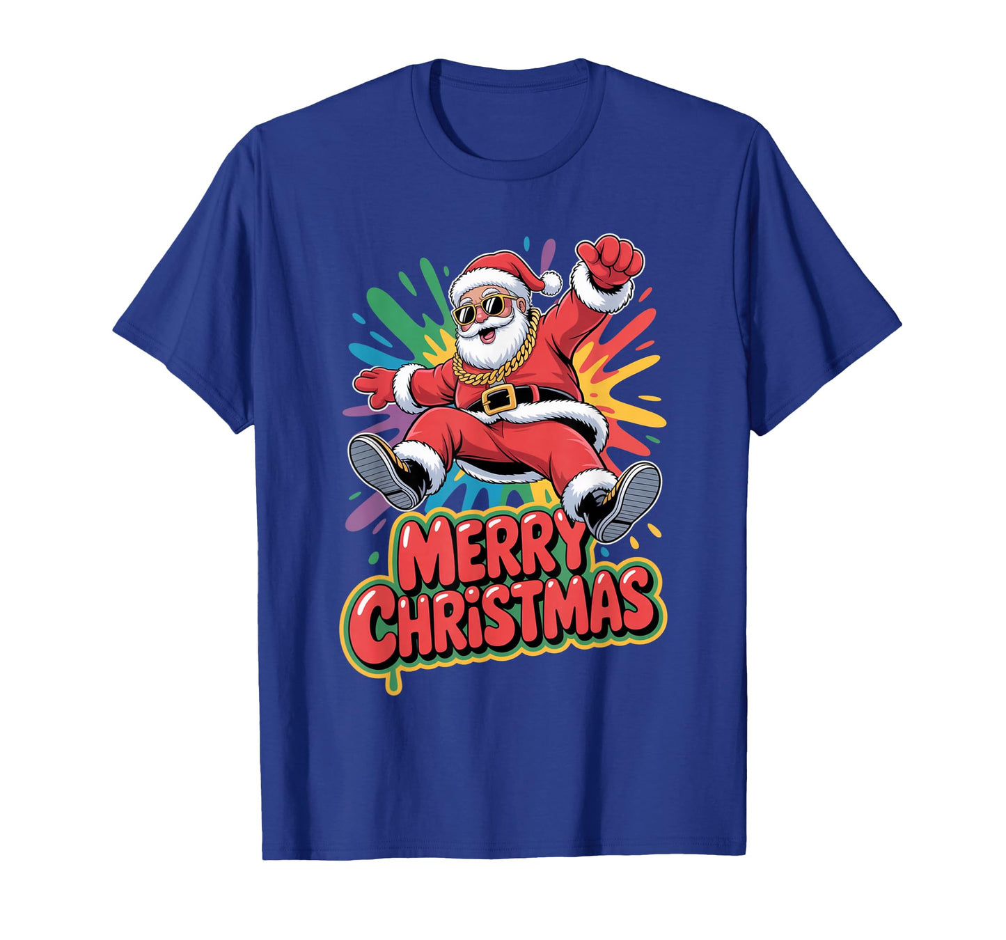 Cool Hip Hop Santa GRAFFITIs Christmas Breakdancer Vibe T-Shirt