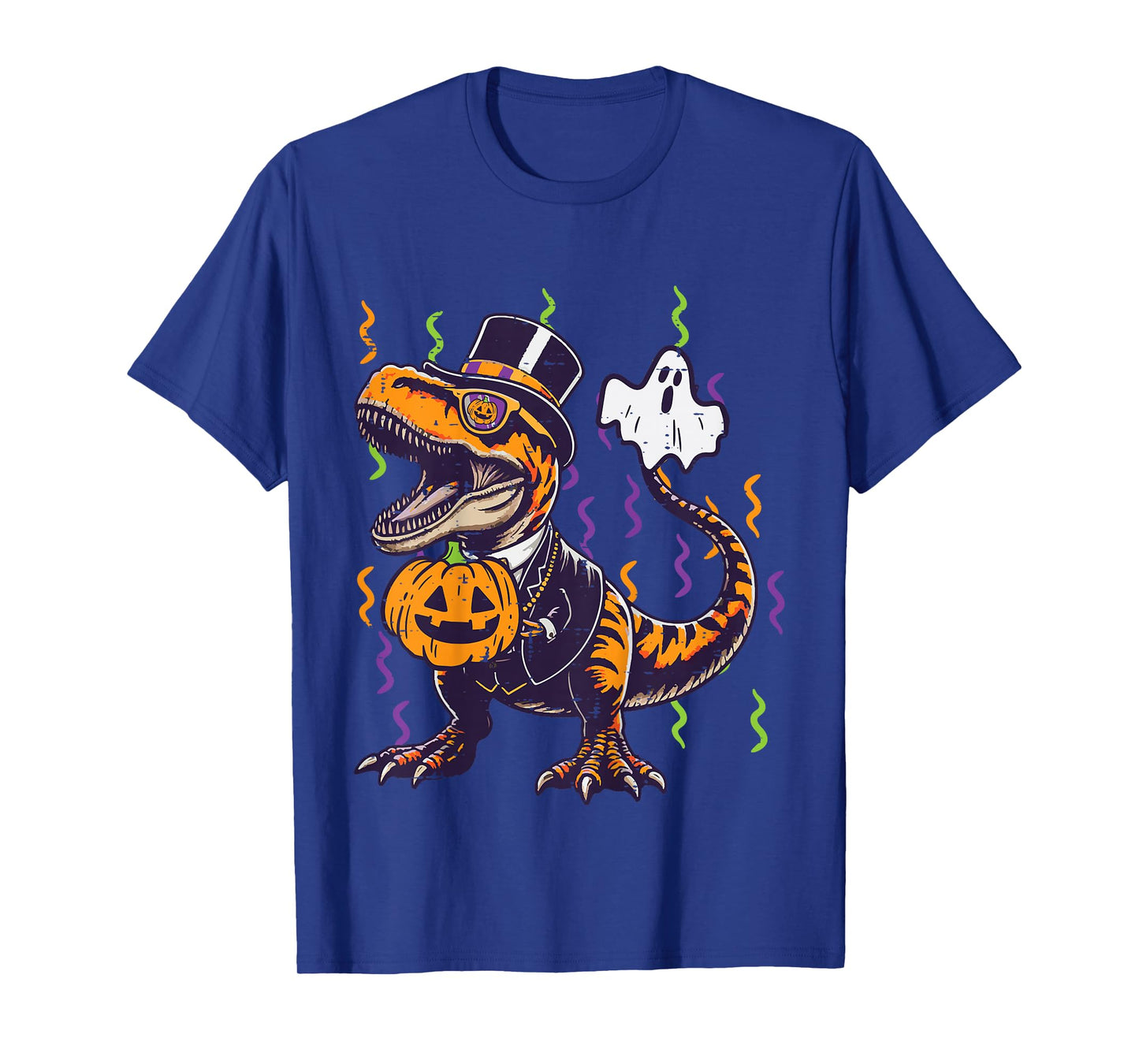 Kids Halloween Dino Suit Pumpkin Trex Costume Toddler Boys Kids T-Shirt