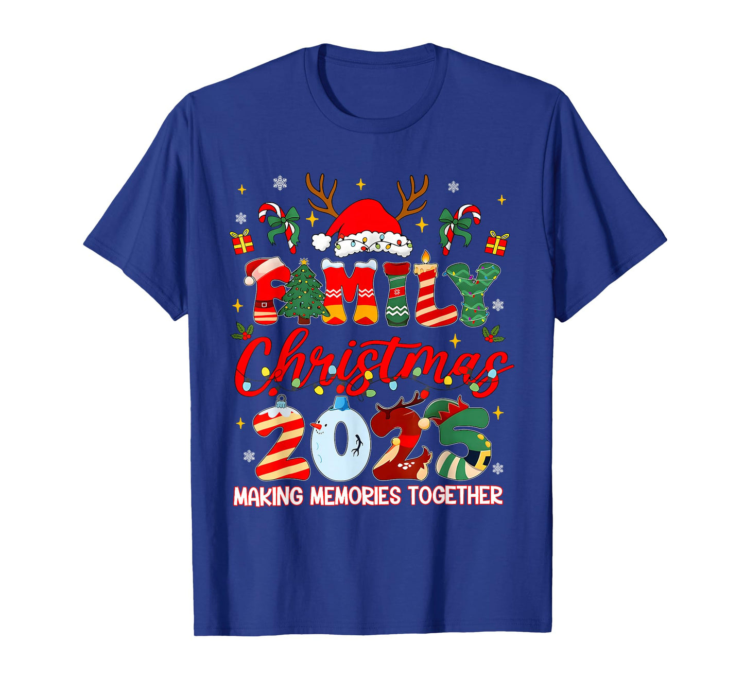 Family Christmas 2025 Matching Outfit Xmas Squad Santa T-Shirt