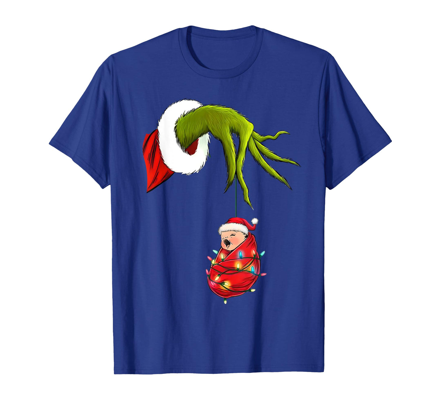 Labor and Delivery Baby Wrapper Nurse Christmas Lights Santa T-Shirt