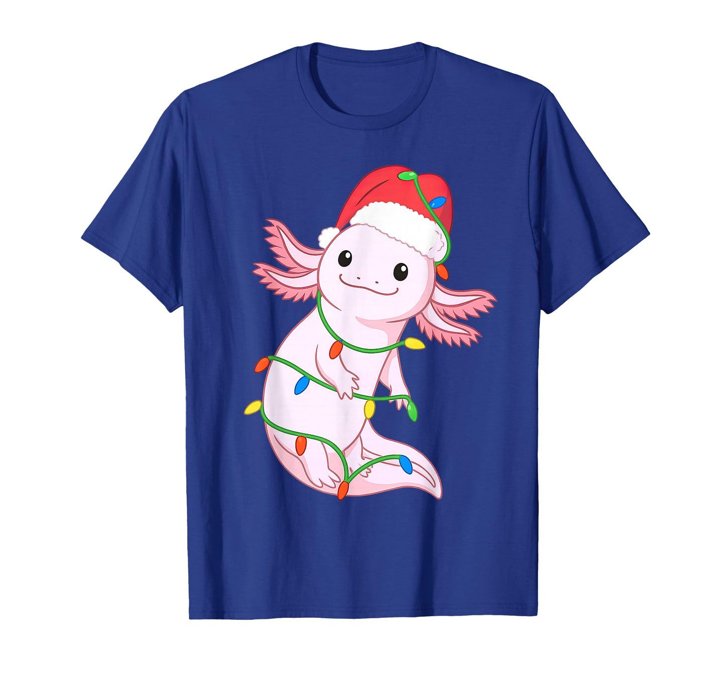 Axolotl Christmas Tree Lights Holiday Pet Lover T-Shirt