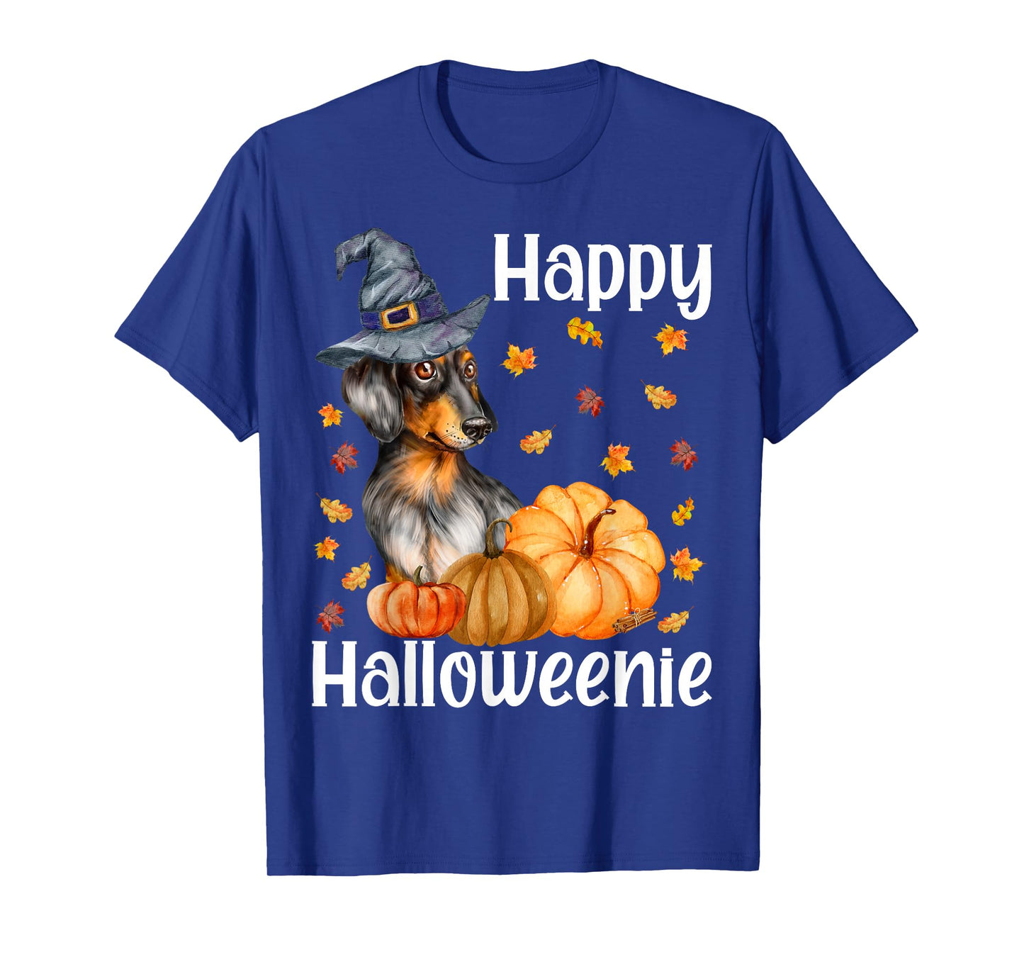 Happy Halloweenie Cute Halloween Dachshund Witch Wiener T-Shirt