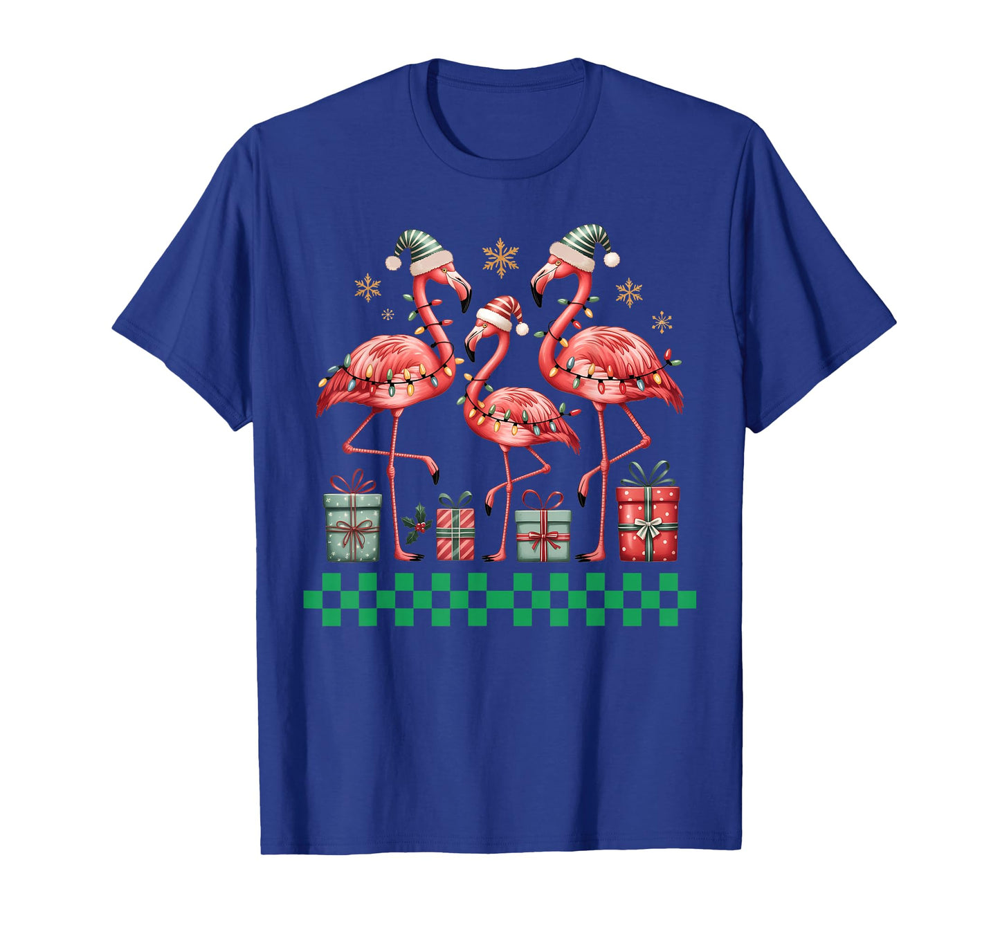 Christmas in July Pink Flamingo Light Lovers Summer Xmas T-Shirt