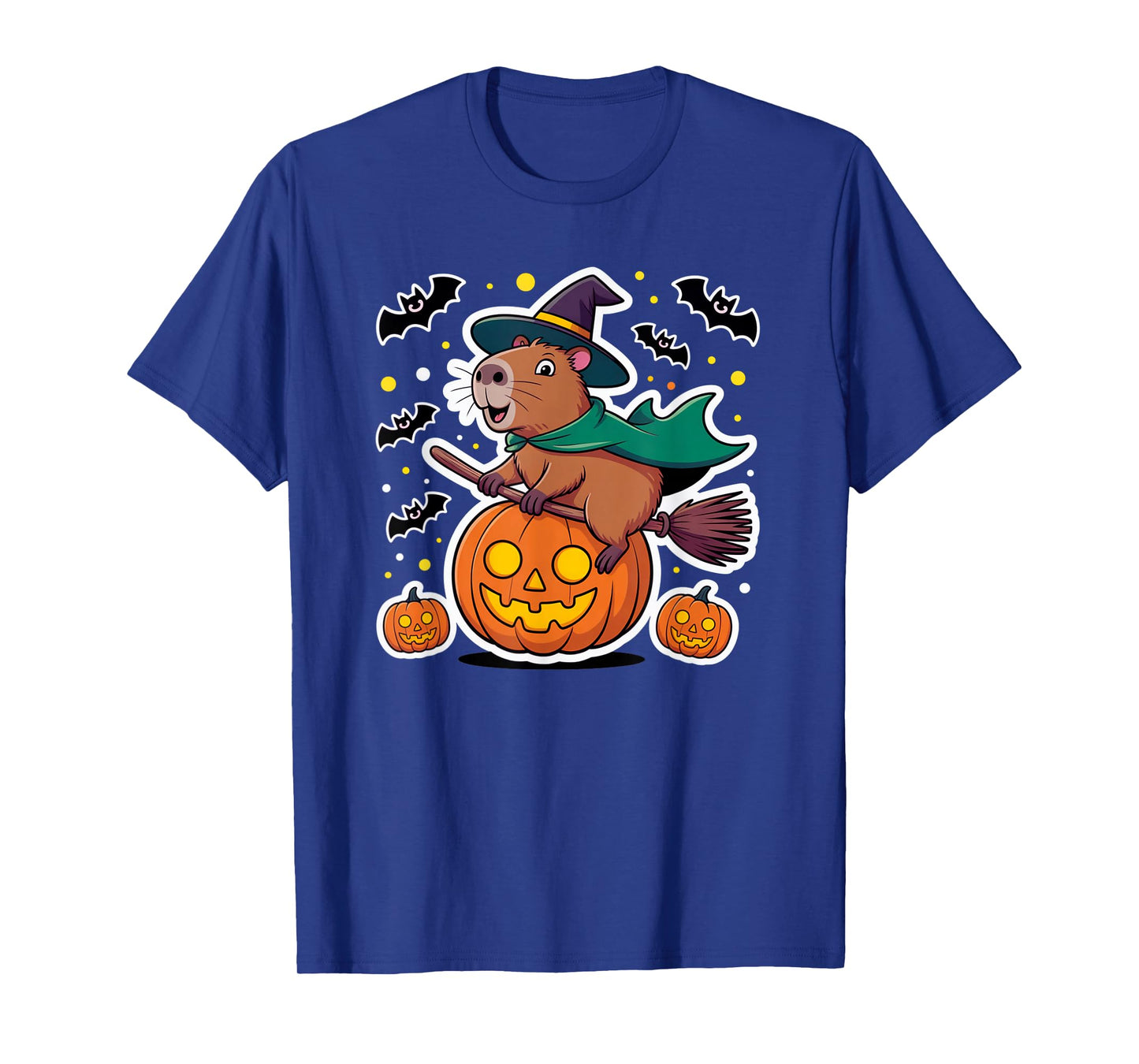Capybara Witch Hat Halloween Candy Pumpkin T-Shirt