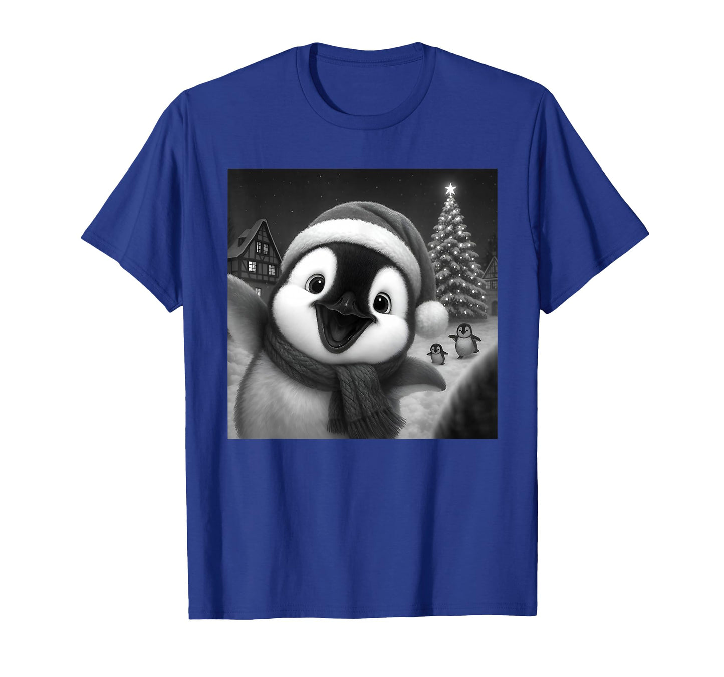 Penguin Taking A Selfie Funny Christmas Xmas Pajamas Holiday T-Shirt