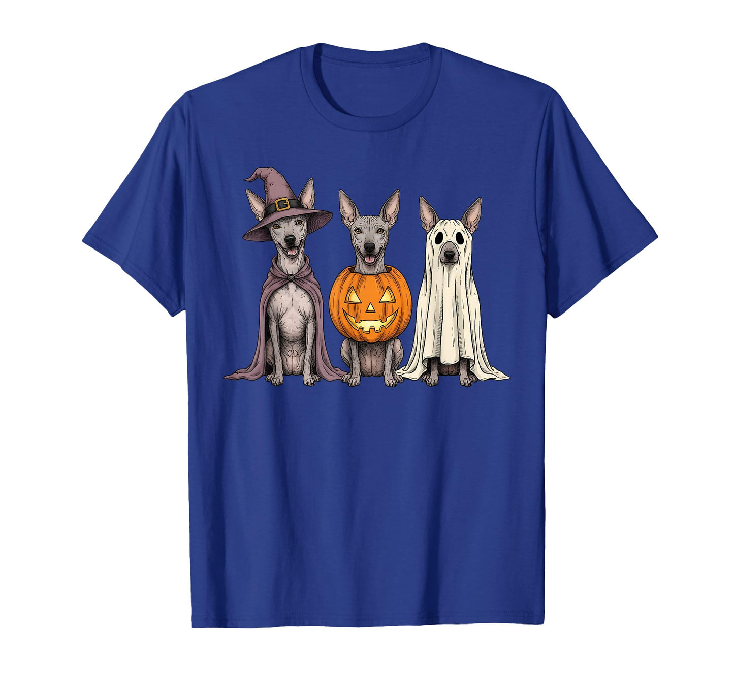 Spooky Ghost Xoloitzcuintli Pumpkin Halloween Xolo Dog Lover T-Shirt