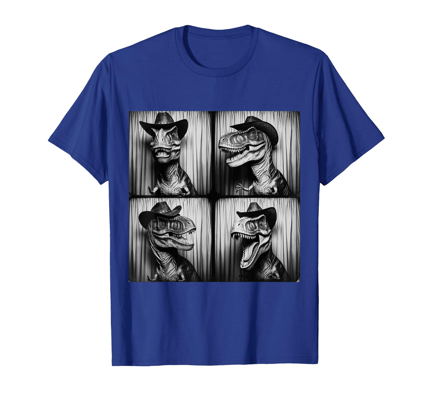 Trex In Cowboy Hat Dinosaur Dino Funny Western Photo Booth T-Shirt