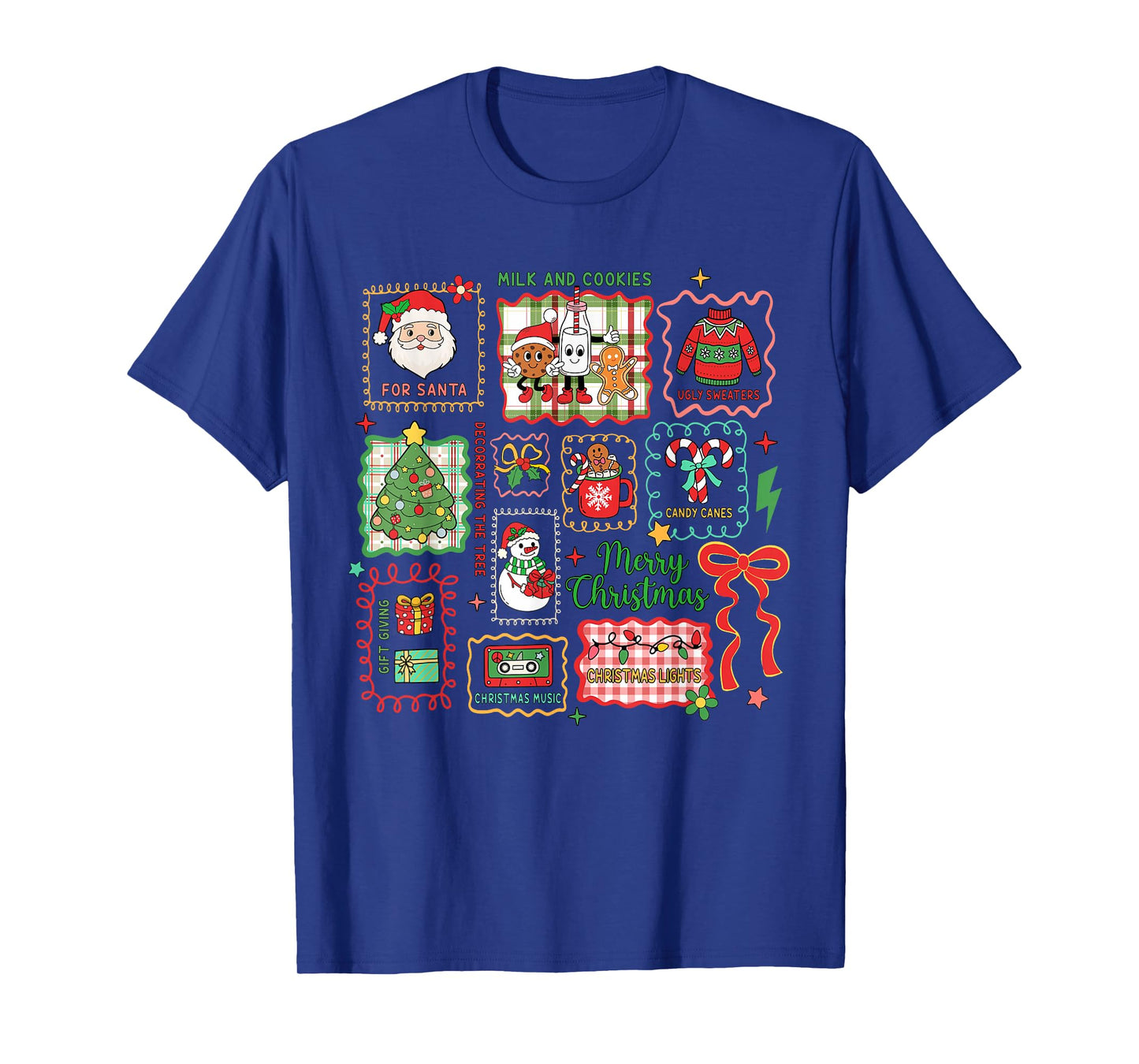 Merry Christmas Santa Christmas Tree Xmas Matching Family T-Shirt