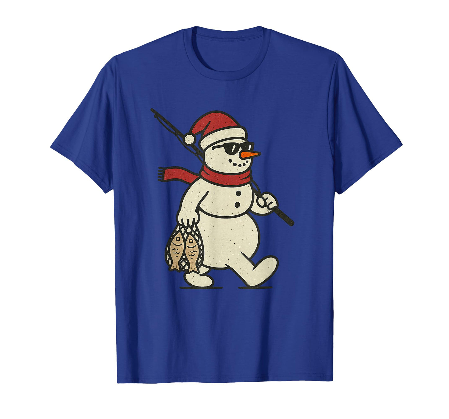 Fishing Christmas Vintage Fish Funny Xmas T-Shirt