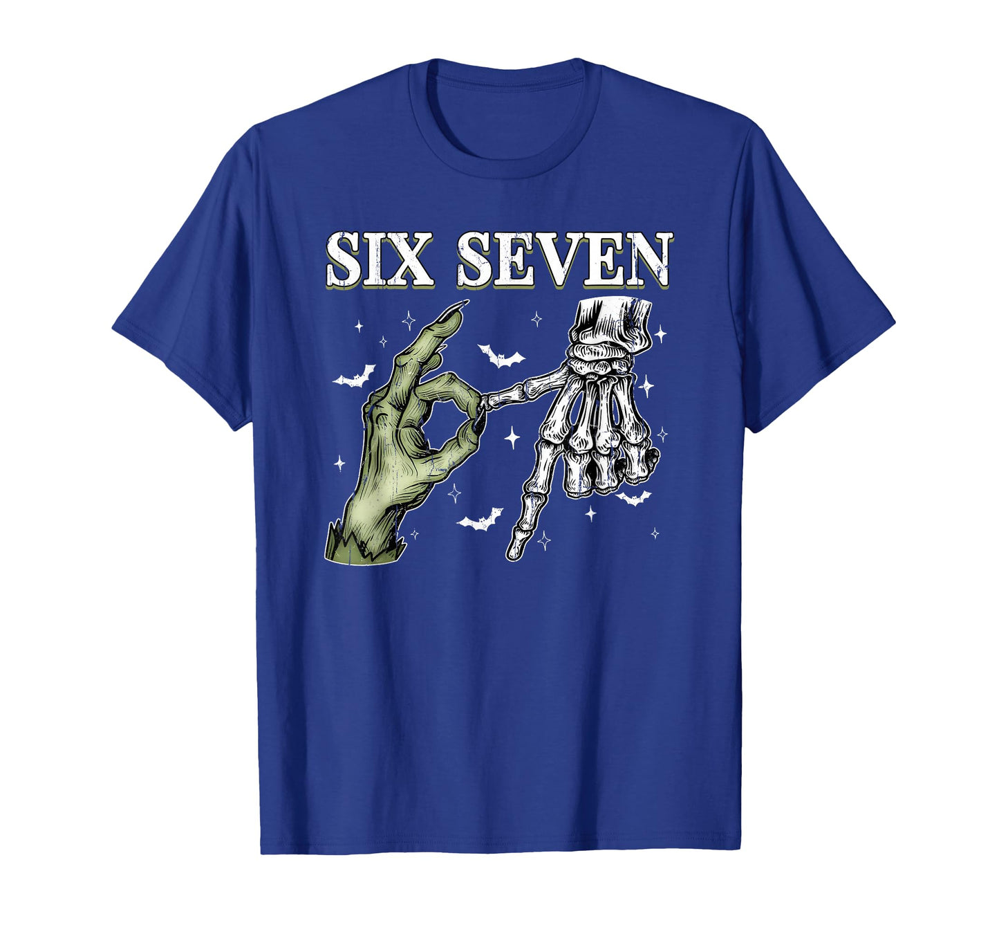 Six Seven 6 7 Meme, Funny Witch Skeleton Hands T-Shirt