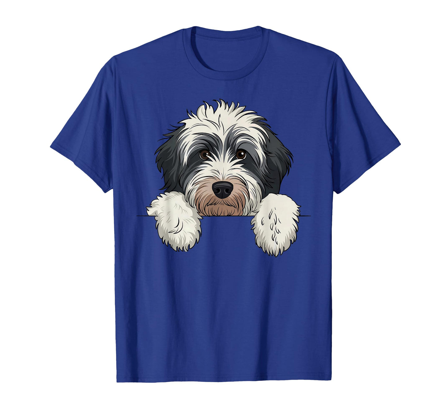 Cute Bernedoodle Peeking Doodle Puppy Dog Lover Men Women T-Shirt