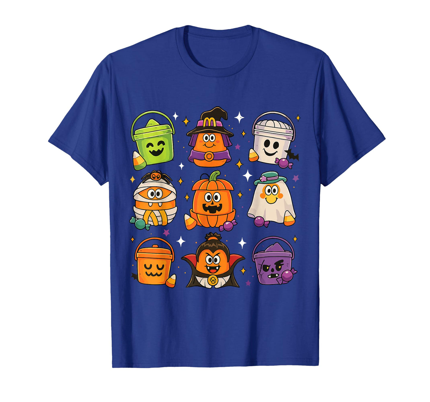 Funny Vintage Pumpkin Spooky Chicken Nuggets Tee T-Shirt