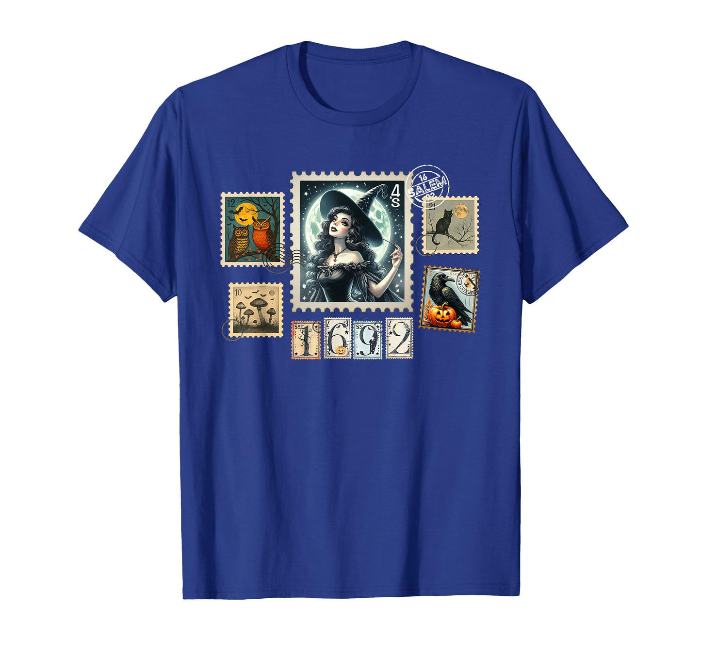Halloween Postage Stamps Witch Salem They Missed One 1692 T-Shirt