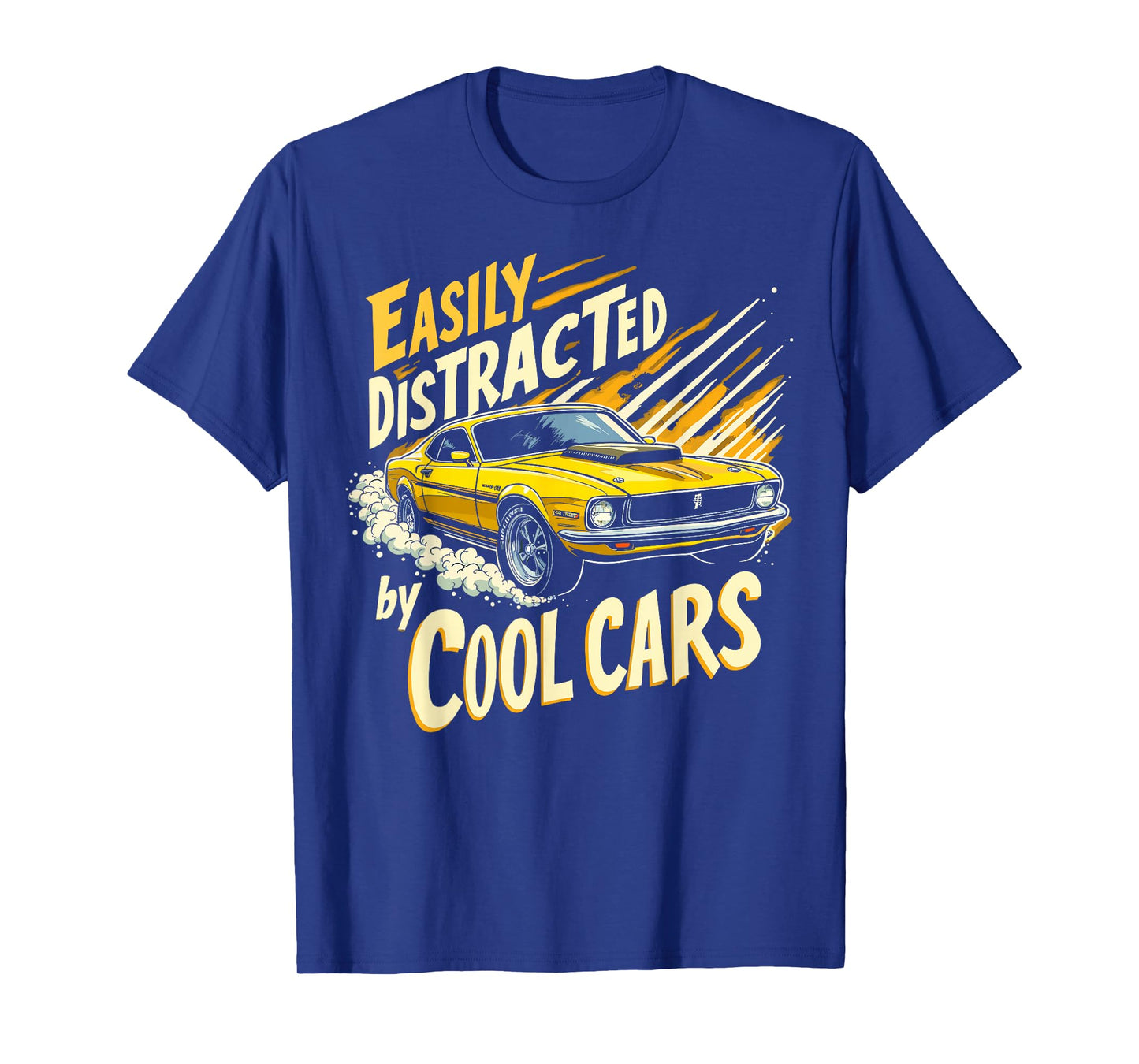 Funny Easily Distracted by Classic Cars Women Men Kids T-Shirt