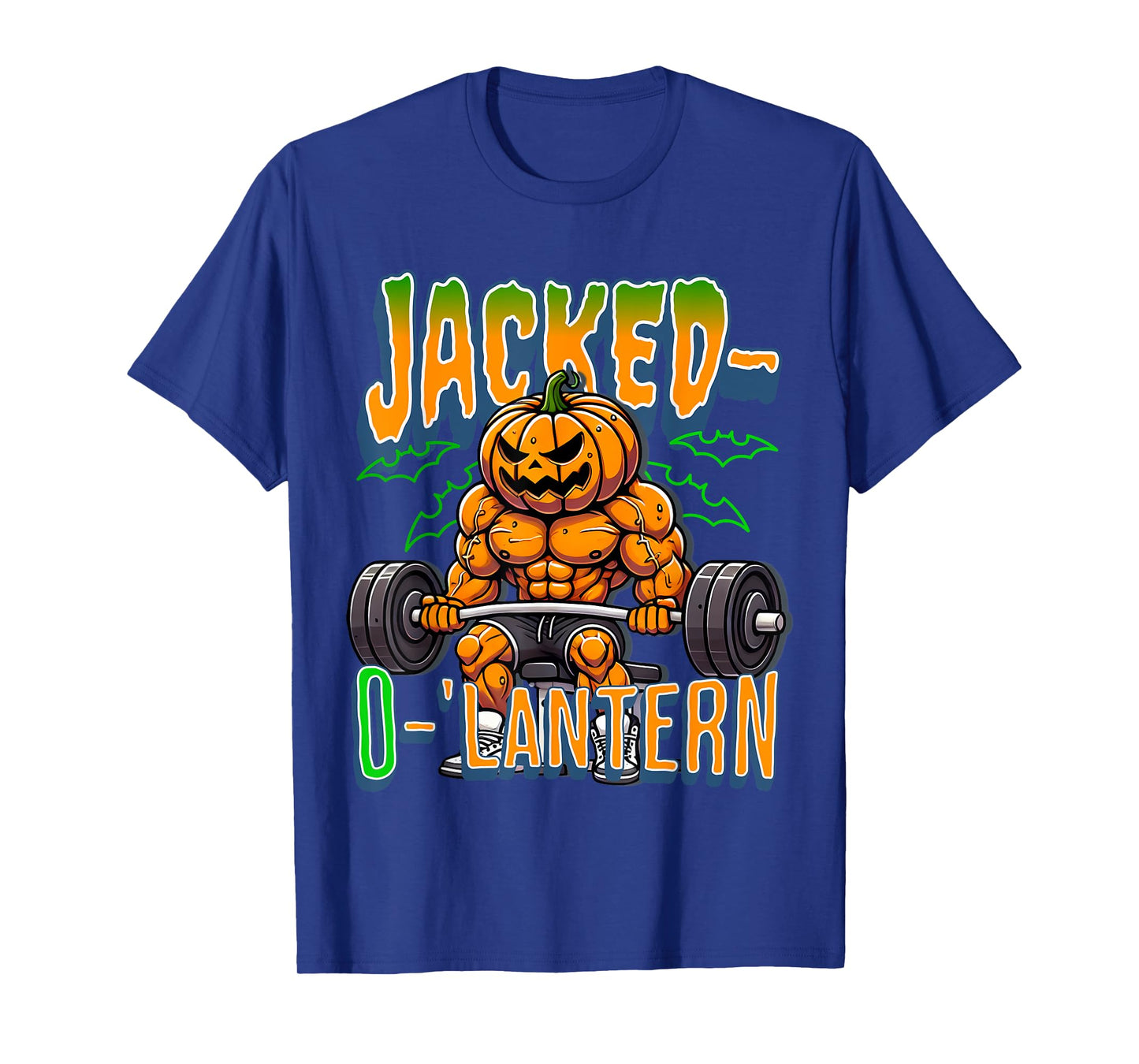 Jacked-O'-Lantern Halloween Fitness Pumpkin Gym Workout T-Shirt