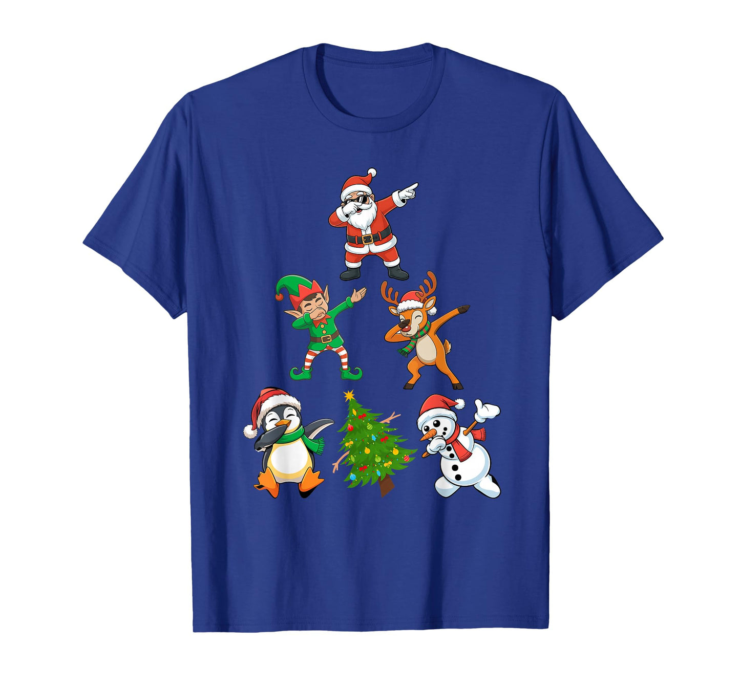 Dabbing Santa Elf Reindeer Xmas Tree Snowman Funny Xmas Dab T-Shirt