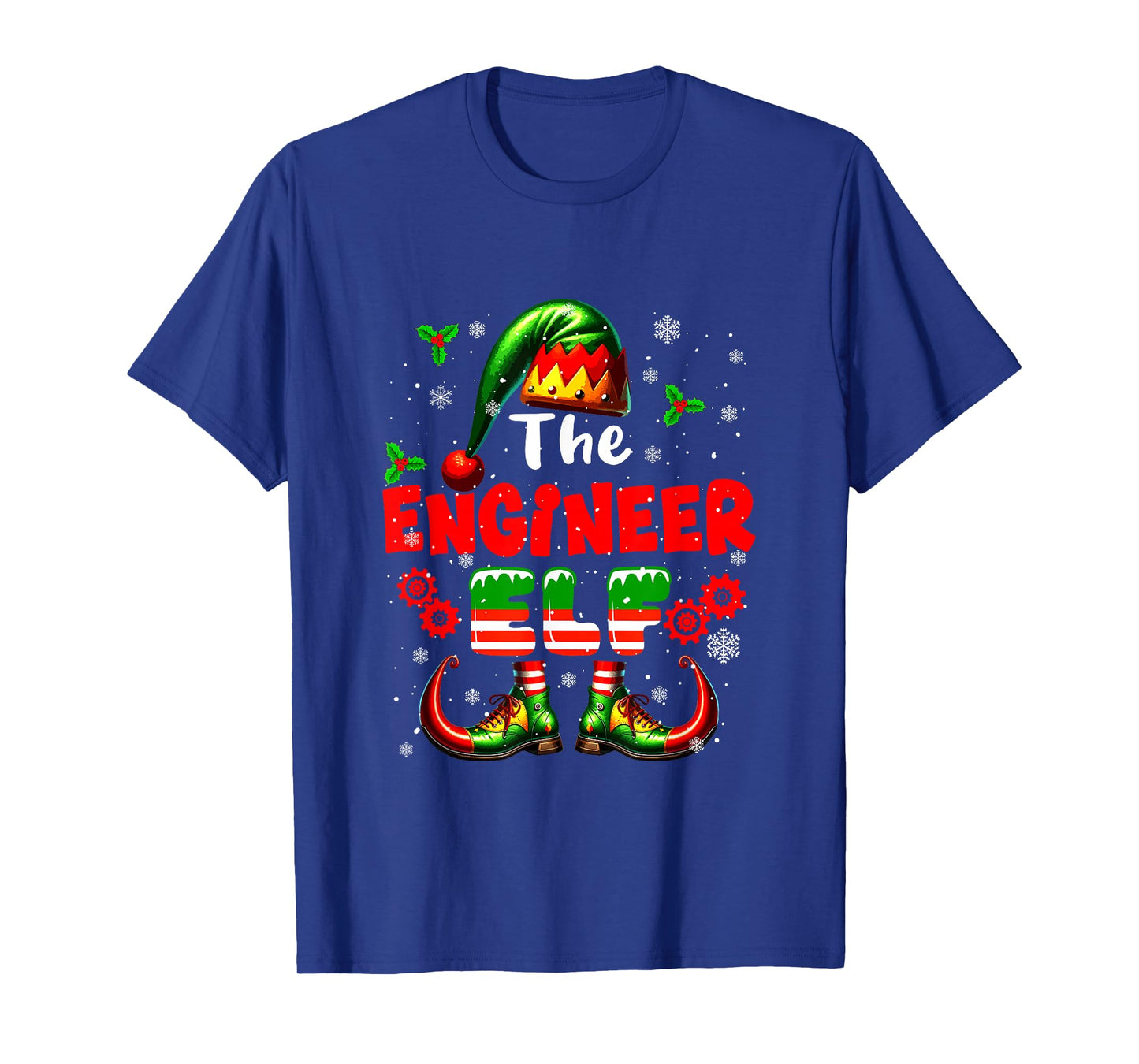 The Engineer Elf Christmas Funny Job Team Matching Parties T-Shirt