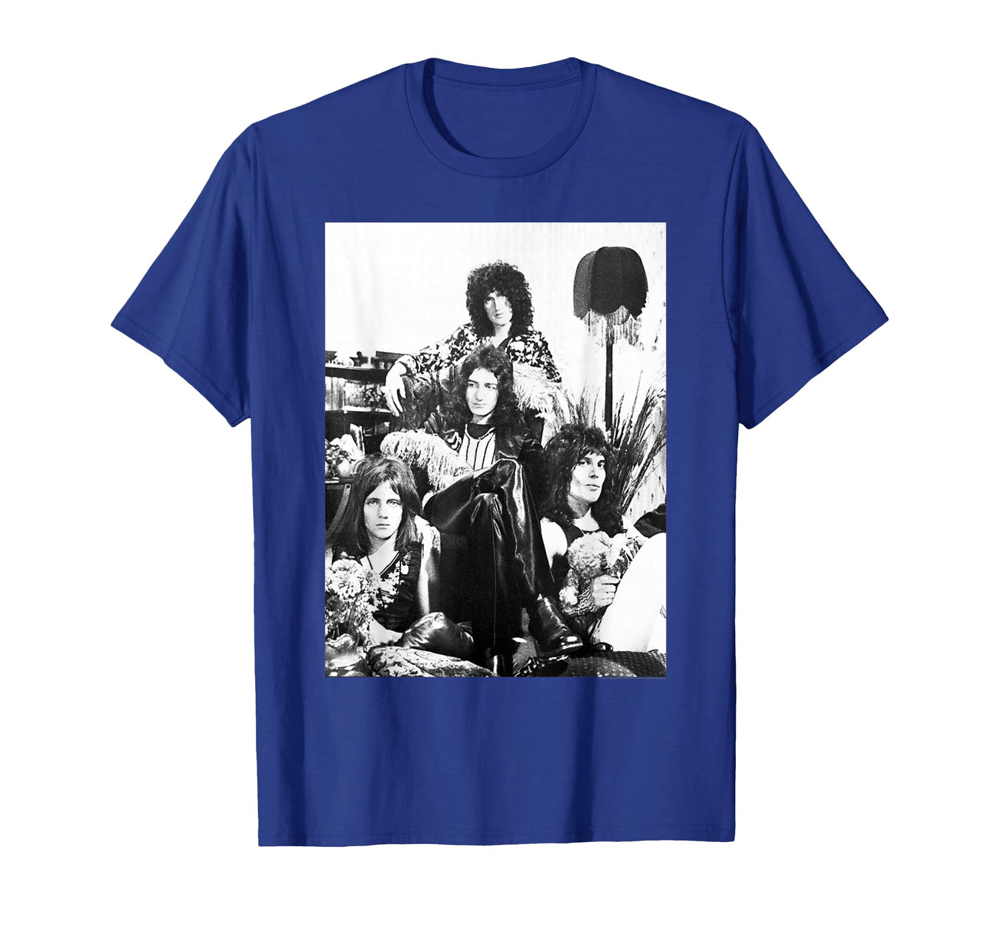 Queen Official Lampshade Promo B&W Vintage Photo T-Shirt