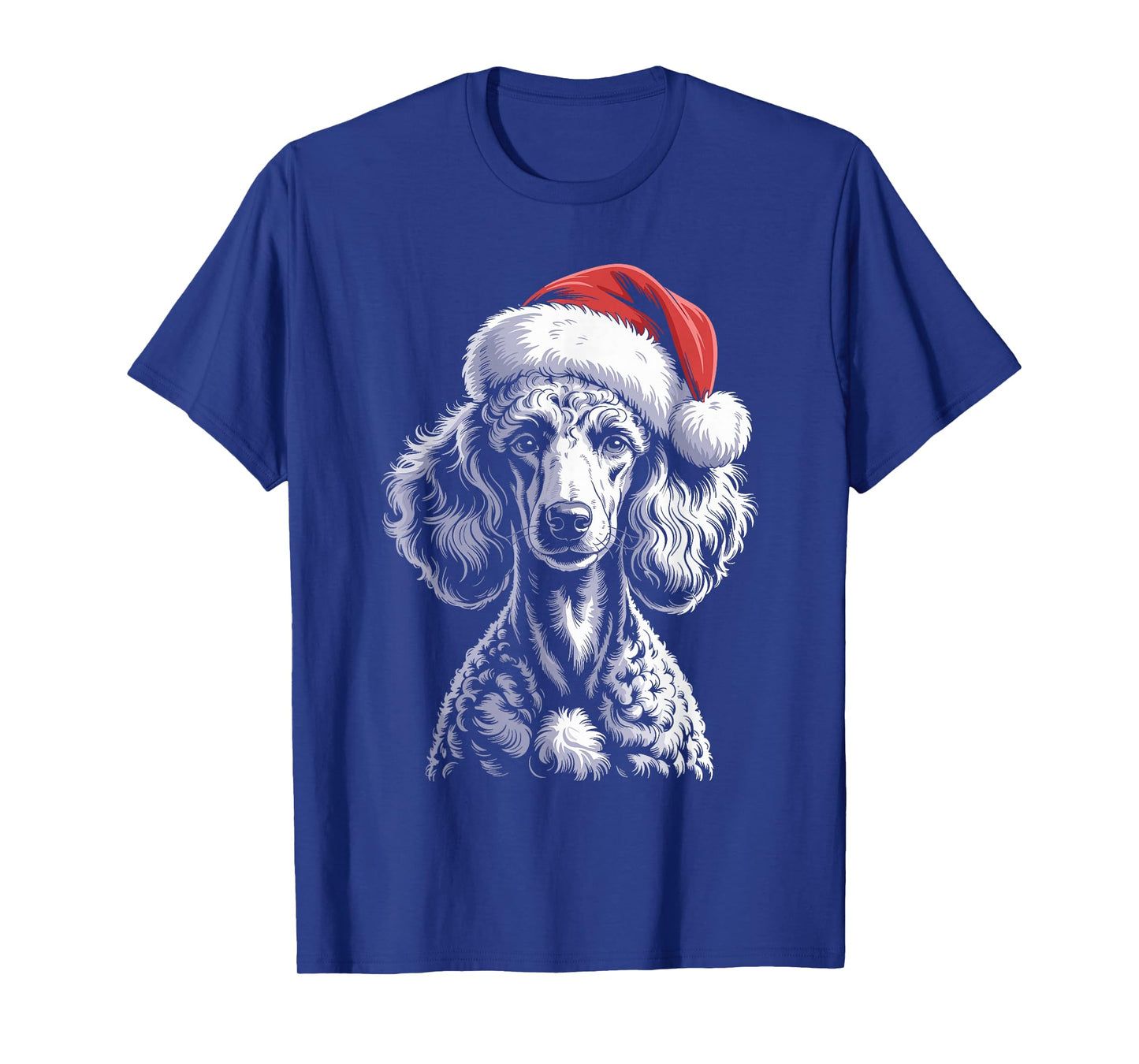 Poodle Dog Santa Hat Christmas Pajama for Men Women T-Shirt