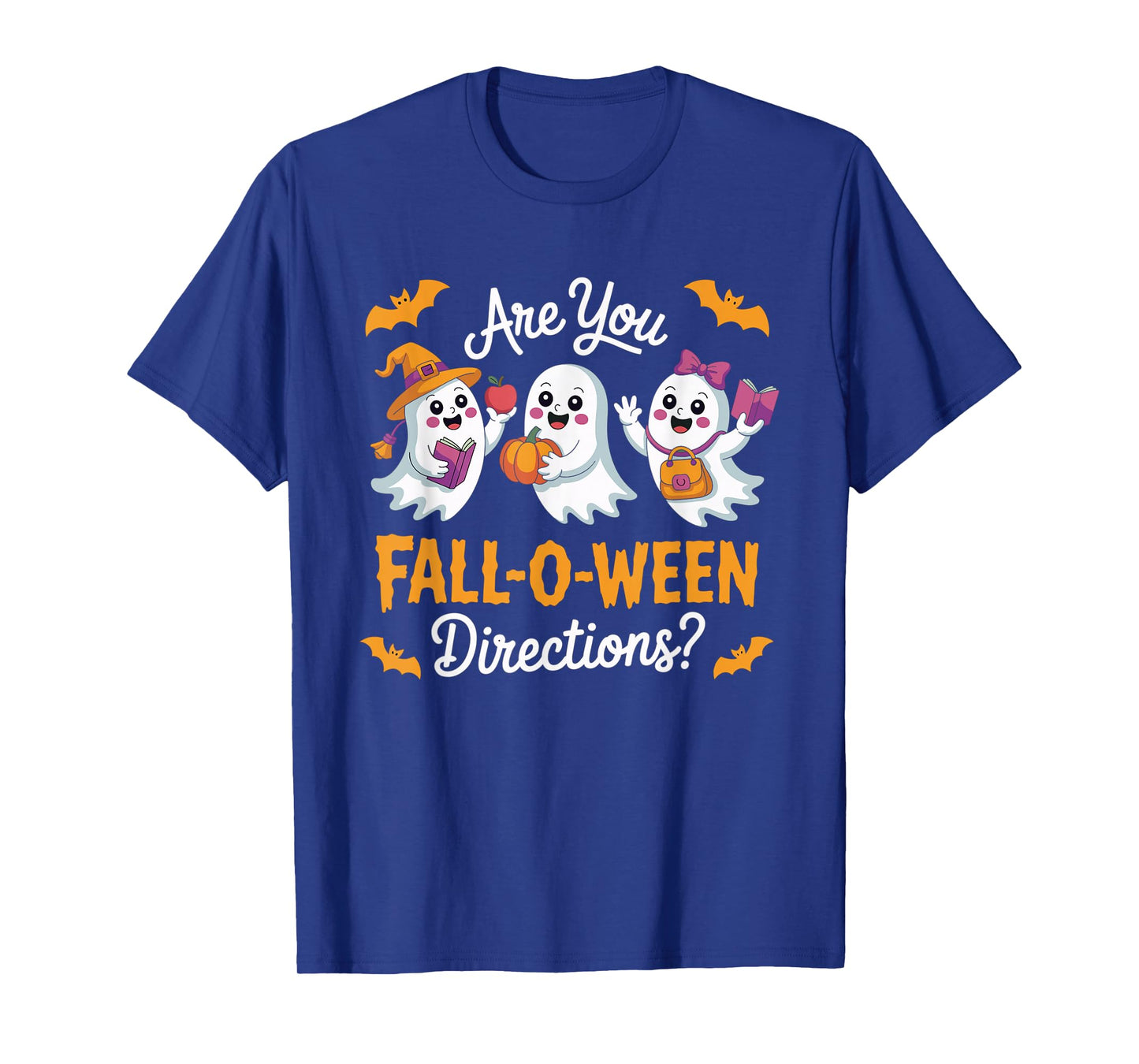 Fall-O-Ween Directions Funny Halloween Teacher Ghost Joke T-Shirt