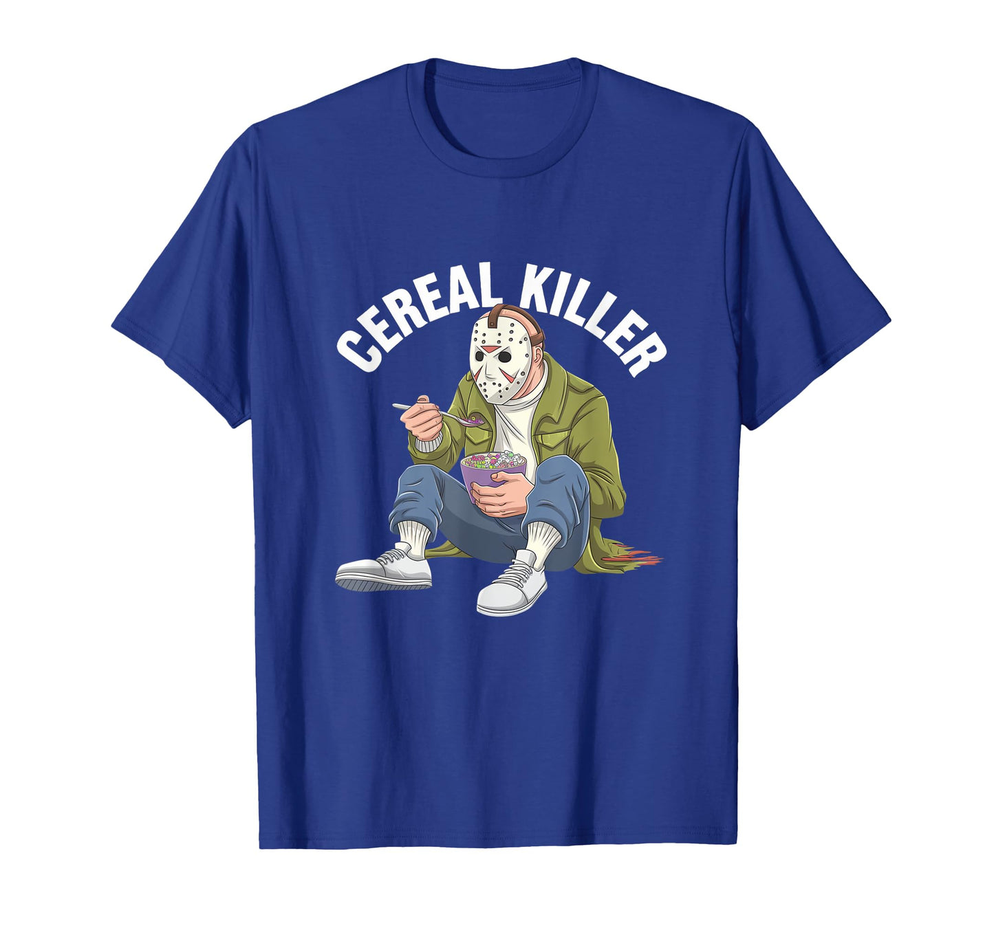 Cereal Killer Funny Halloween Horror Movie Masked Man T-Shirt