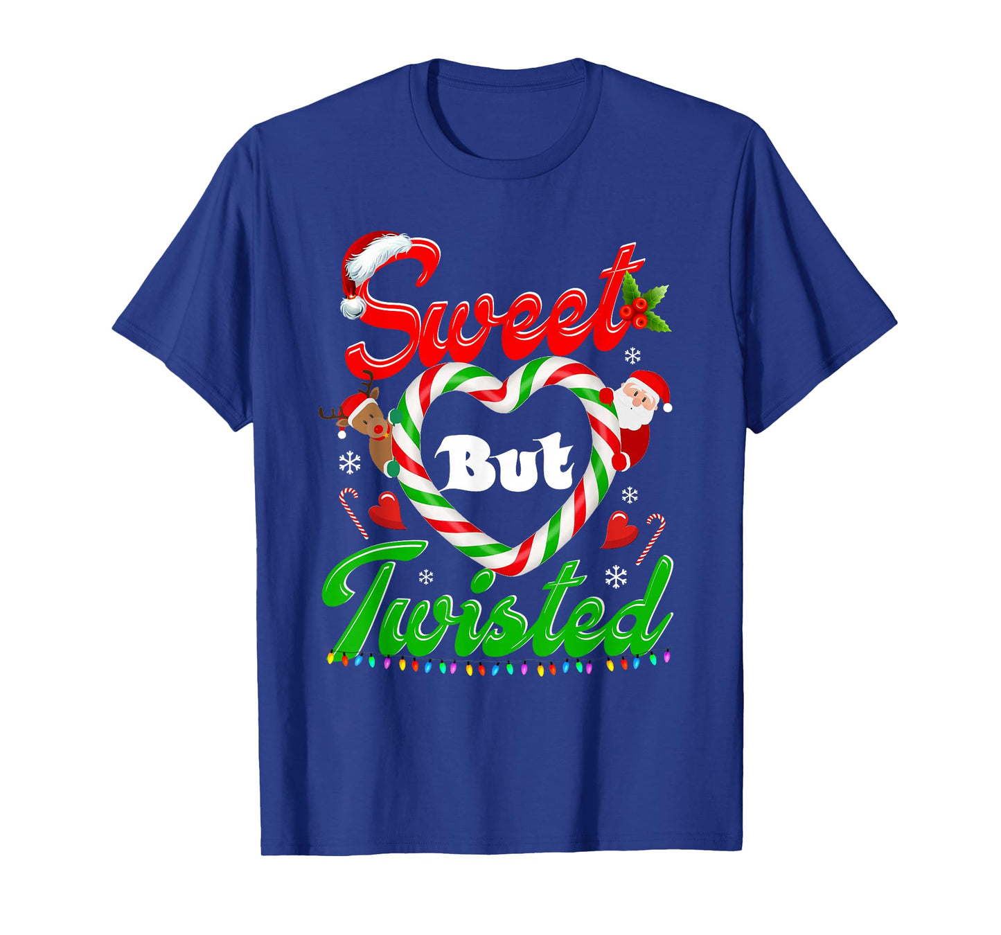 Candy Cane Sweet But Twisted Funny Christmas Matching Family T-Shirt